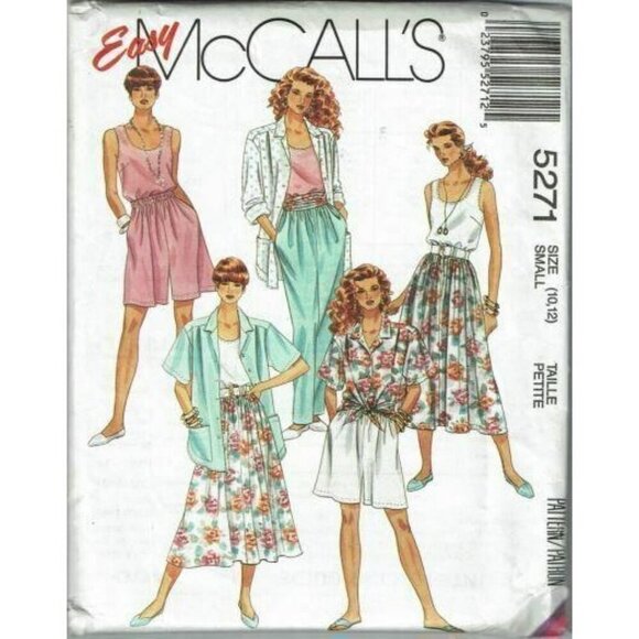 McCalls Sewing Pattern 5271 Misses Shirt Skirt Pants Shorts Size 10 12 - Picture 1 of 2
